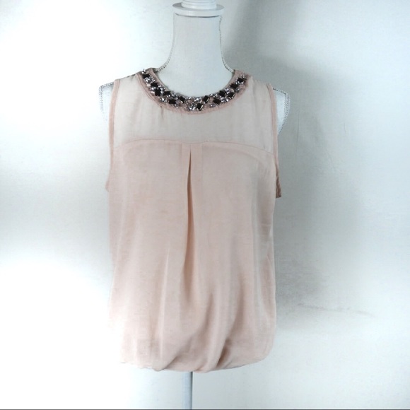 HeartSoul Tops - K49 heartsoul Light Pink Embellished Dressy Tank